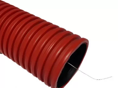 Труба двустенная гофрированная ПНД/ПВД d110/94,2 мм за 4 030฿ (ID:79400)