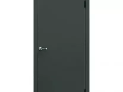 Дверь межкомнатная влагостойкая ПВХ графит глухая за 5 993฿ (ID:79409)