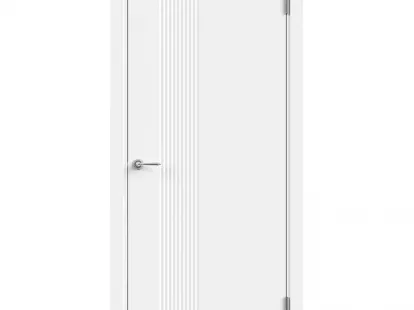 Дверь межкомнатная -  600х2000 мм эмаль белая за 5 796฿ (ID:79410)