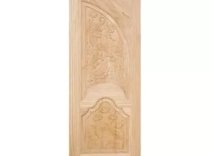 Межкомнатная резная дверь из сосны WINDOORS, модель LA111, 80 x 200 см, натуральный цвет за 6 690฿ (ID:79507)