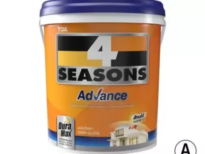 Краска для наружных работ, полуглянцевая, TOA, 4 Seasons Advance, 9 литров за 1 310฿ (ID:79527)