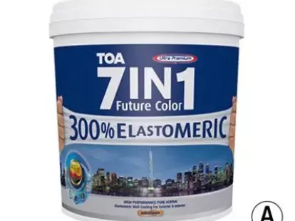 Эластичная полуглянцевая краска для наружных работ TOA, серия 7IN1, 3.75 литра, база A за 938฿ (ID:79529)