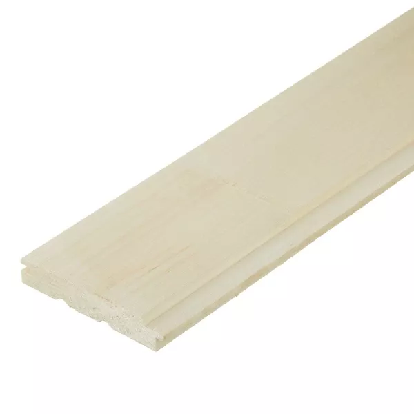 Product Type: Profiled cladding, finger-jointed (lamellae)  Wood Species: Aspen  Grade: A (Premium)  Profile: Softline (soft rounded chamfers)  Dimensions (TxWxL): 16 x 93 x 3000 mm  Moisture Content: Not more than 18%  Treatment: Planed, smooth surface - 2 169 ฿ LT_ADVGR_ALTPHOTO 1