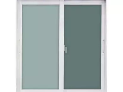 Раздвижное алюминиевое окно WORLDVIEW на 2 створки с москитной сеткой (T10), 100 x 110 см, белый цвет за 3 080฿ (ID:79542)