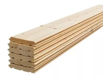 Деревянная вагонка из русской сосны с V-пазом, модель Beam131223000, размер 12.2x300x1.3 см за 2 050฿ (ID:79593)