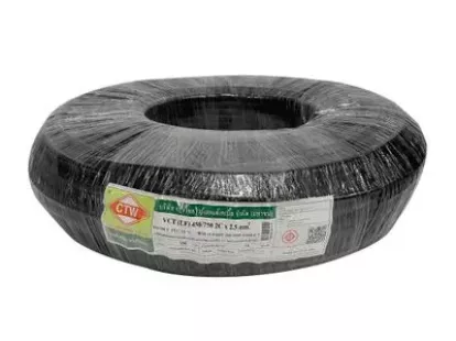 Электрический кабель VCT 2 x 2.5 кв. мм, длина 100 метров, черный за 4 980฿ (ID:79603)