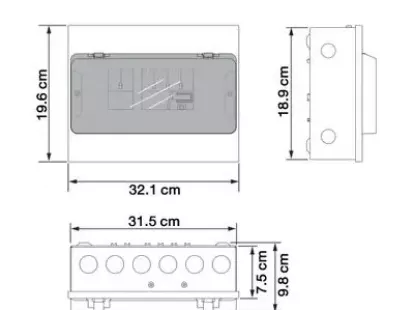 Готовый электрощит на 10 модулей, 63А за 3 470฿ (ID:79611)