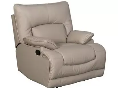 Односпальный кожаный раскладной диван, 102 см, цвет бежевый за 9 380฿ (ID:79760)