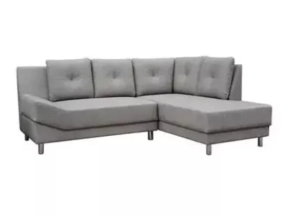 Угловой кожаный диван (левосторонний), 223 см, цвет серый за 9 280฿ (ID:79763)