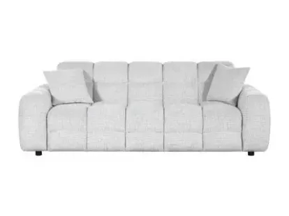 Трехместный тканевый диван с 2 подушками, 230 x 99 x 81 см, цвет бело-серый за 14 580฿ (ID:79767)