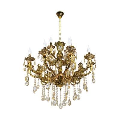 Люстра хрустальная с резными плафонами E14х15 - 16K ฿ LT_ADVGR_ALTPHOTO 1