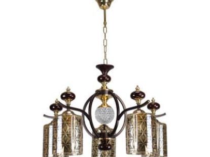 Подвесная люстра стеклянная E27х5 за 2 830฿ (ID:79777)